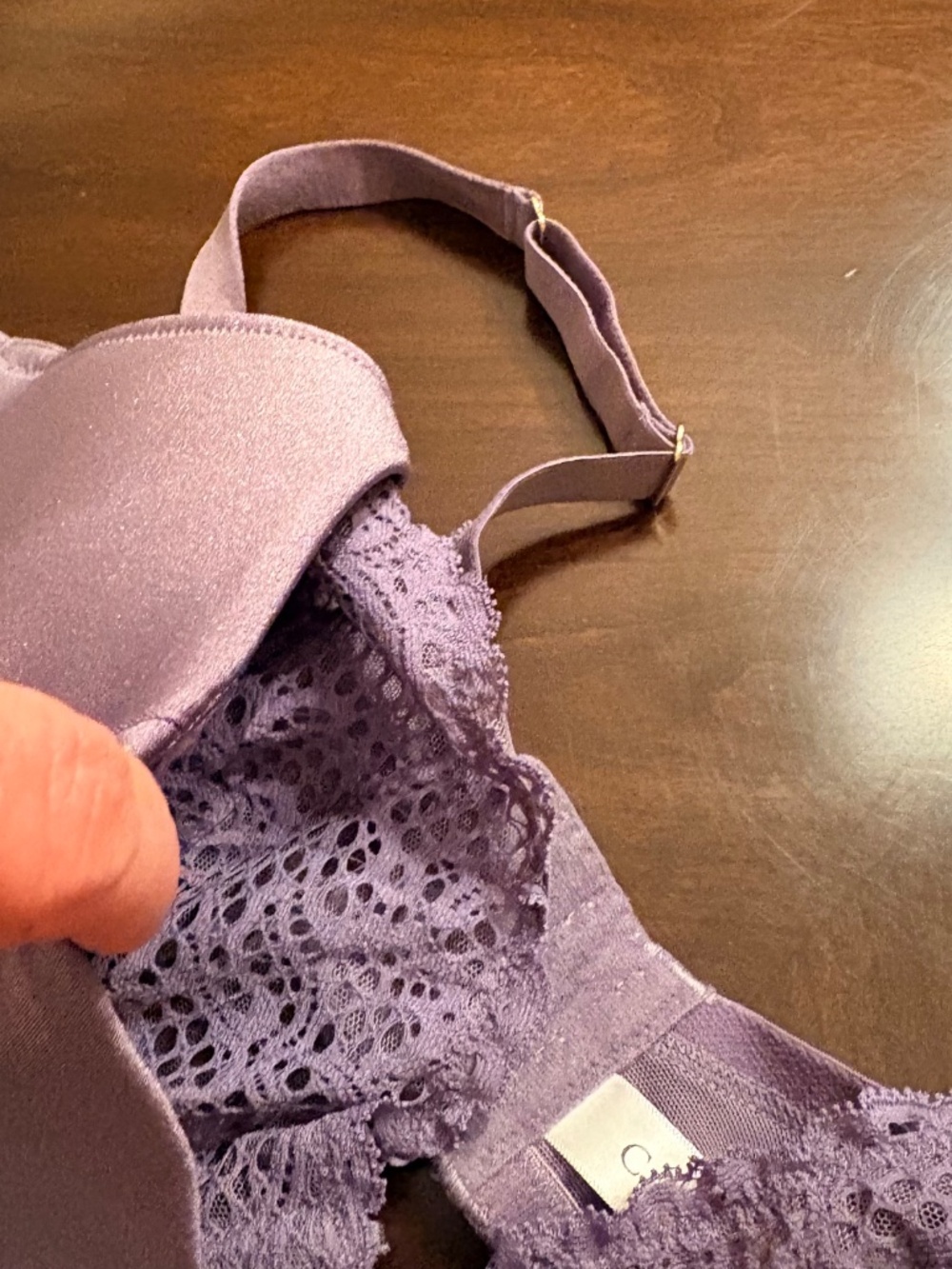 Cacique Lavender Lace Lightly Lined Balconette Bra 44C - Picture 9 of 9